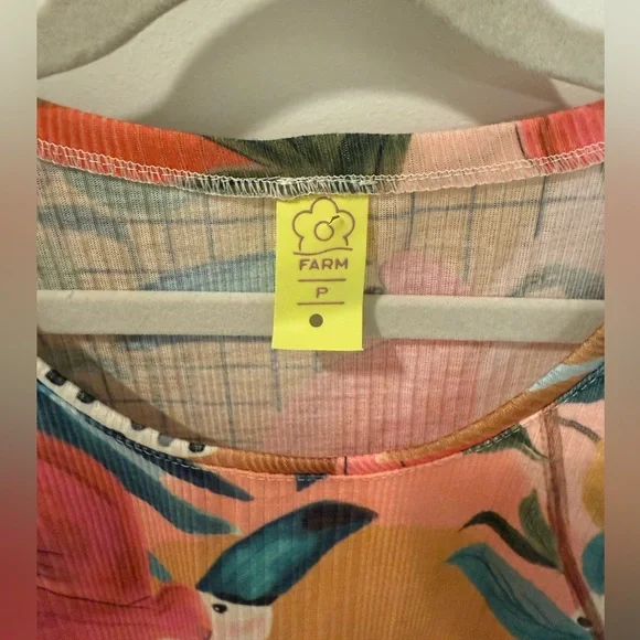 Rare Farm‎ Rio Brazil Exclusive Tank Top – Colorful Toucan & Fruit – Size Small